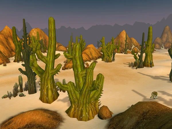 Долина Кактусов на юго-западе Танариса — здесь обитают собиратели росы, с которых падает железа для первого задания